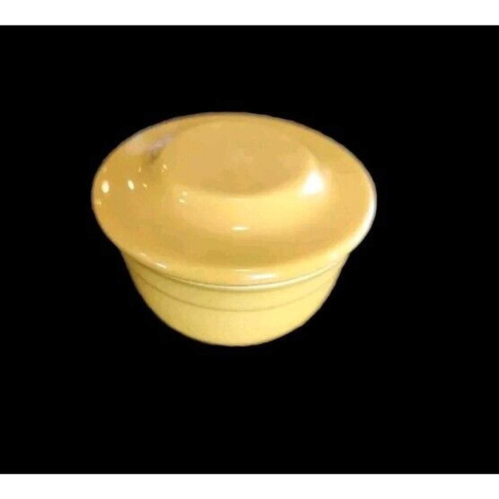 Emile Henry Ceramic Butter Bowl Dish Mustard Yellow Made In France